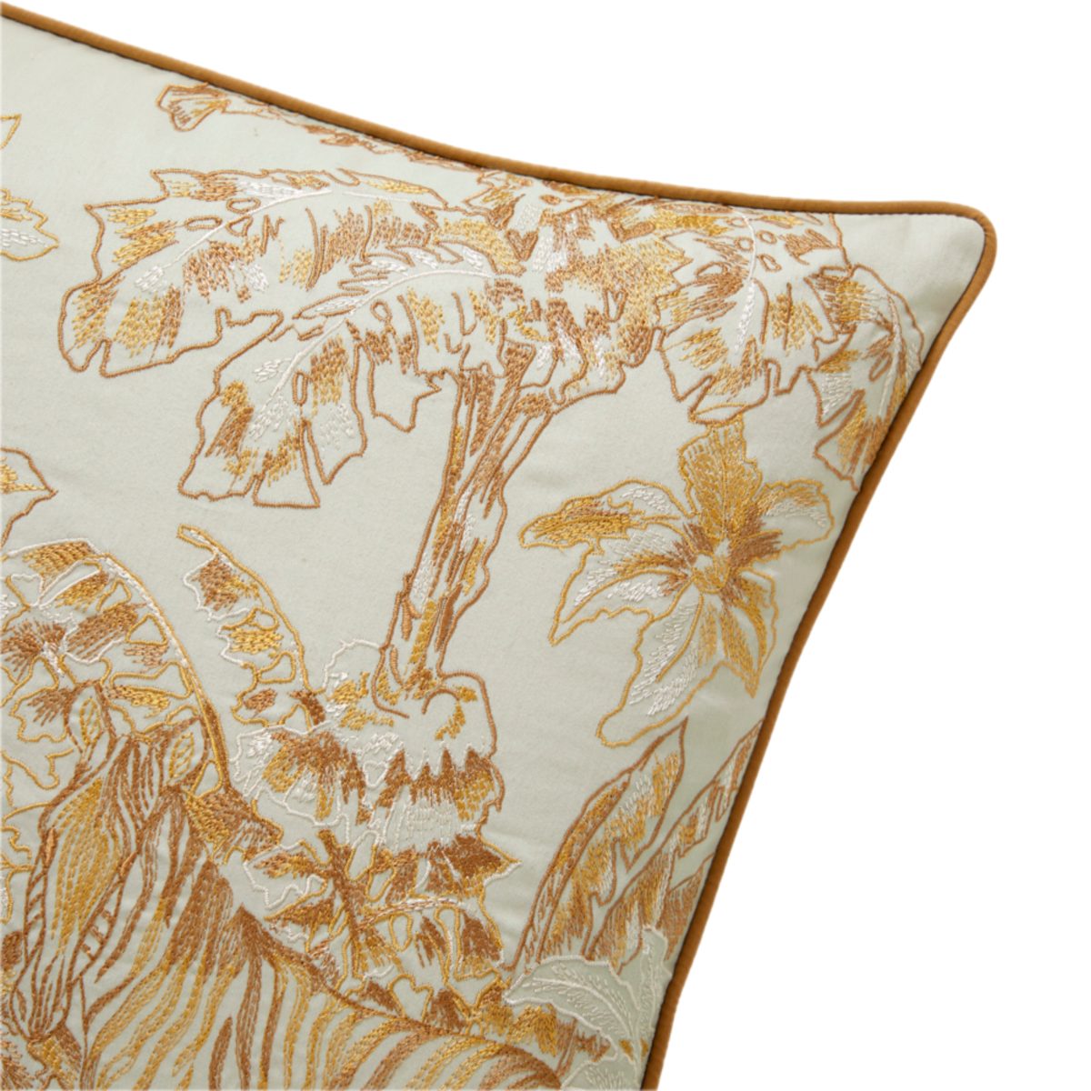 Corner Detail of Yves Delorme Faune Decorative Pillow