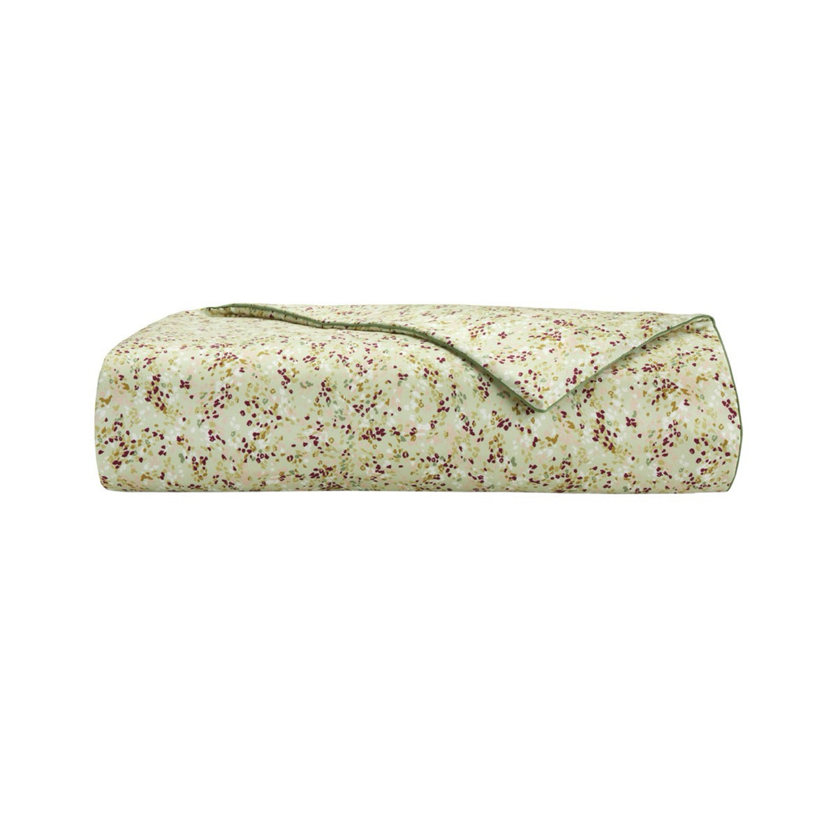 A folded Bed Runner of Yves Delorme Gaura Bedding Collection