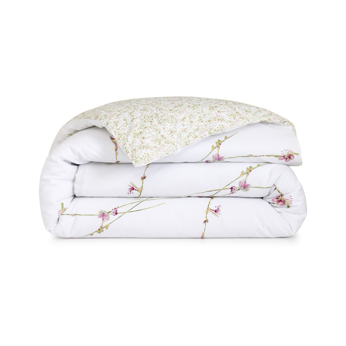 A folded Duvet Cover of Yves Delorme Gaura Bedding Collection
