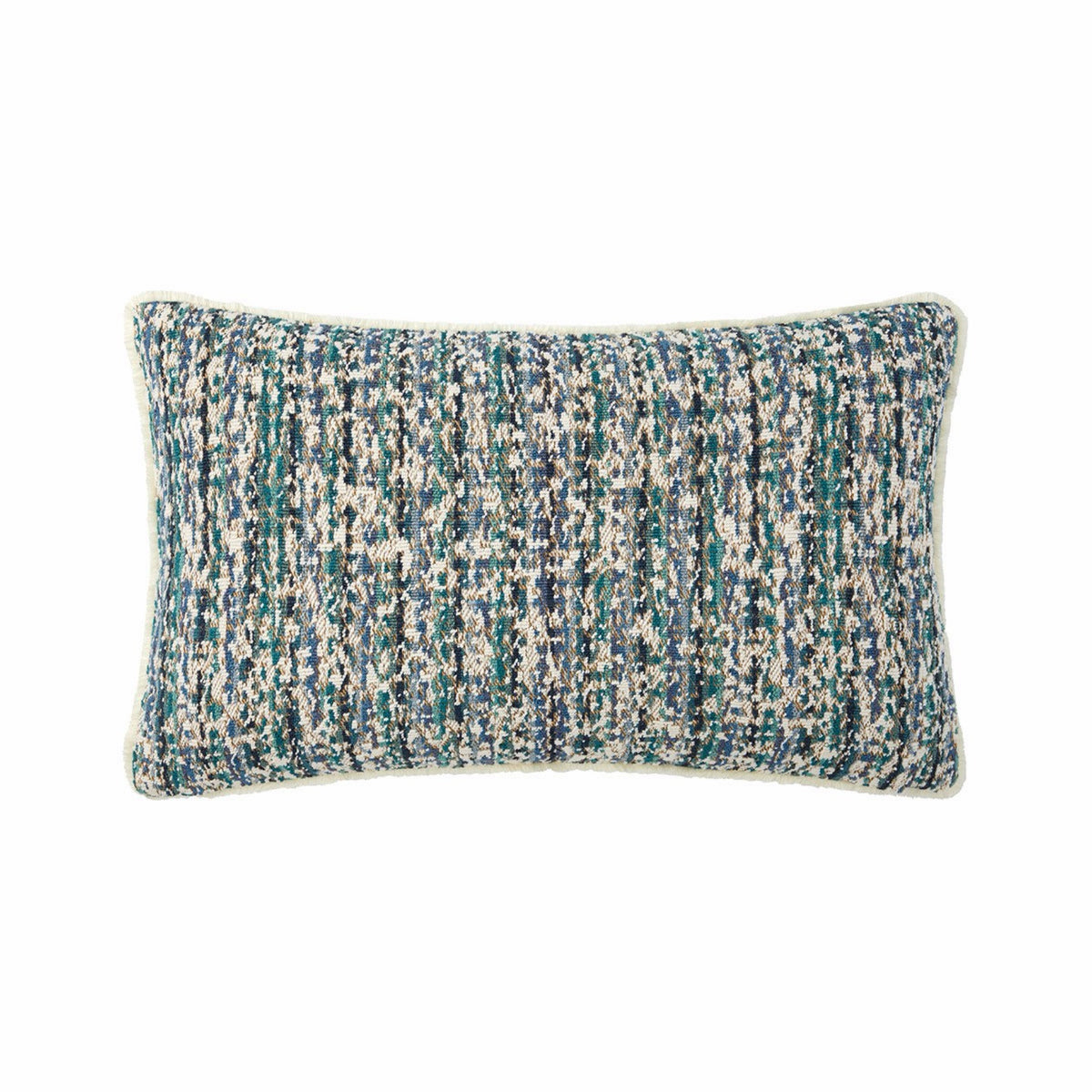 Yves Delorme Illusion 13x22 Decorative Pillows in Paon color