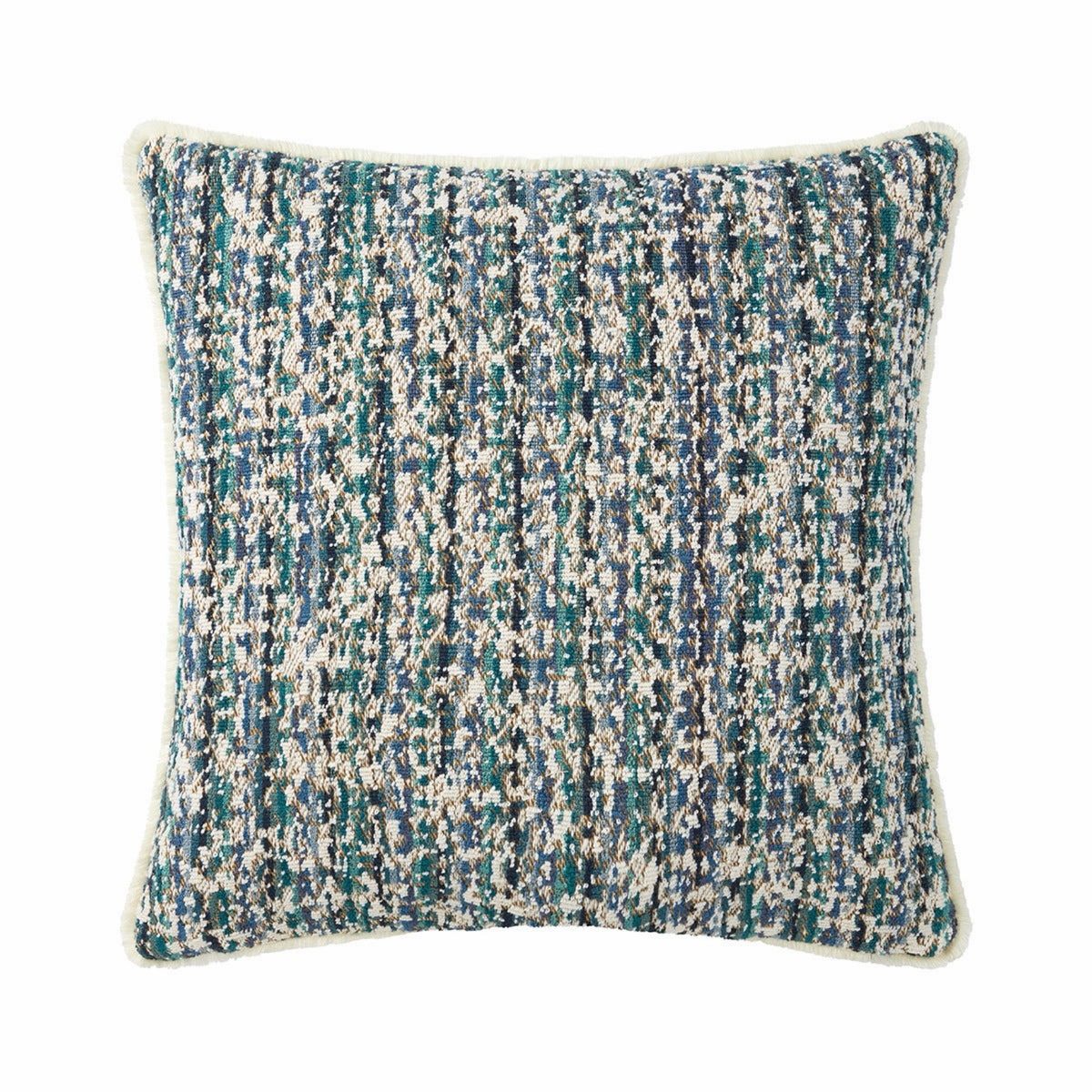 Yves Delorme Illusion 18x18 Decorative Pillows in Paon color