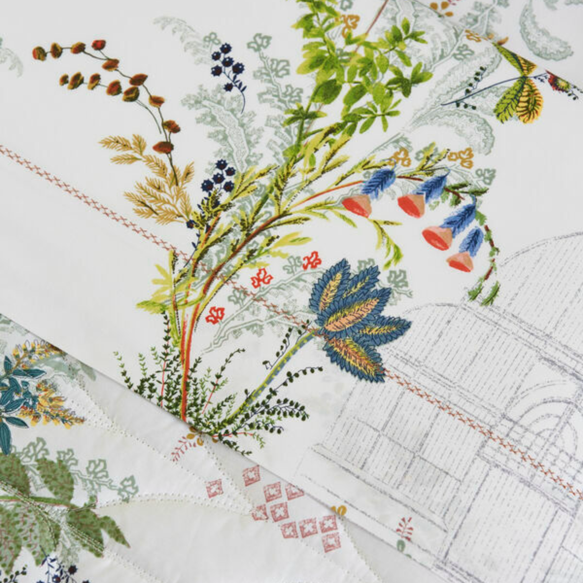 Pattern Closeup of Yves Delorme Jardins Bedding