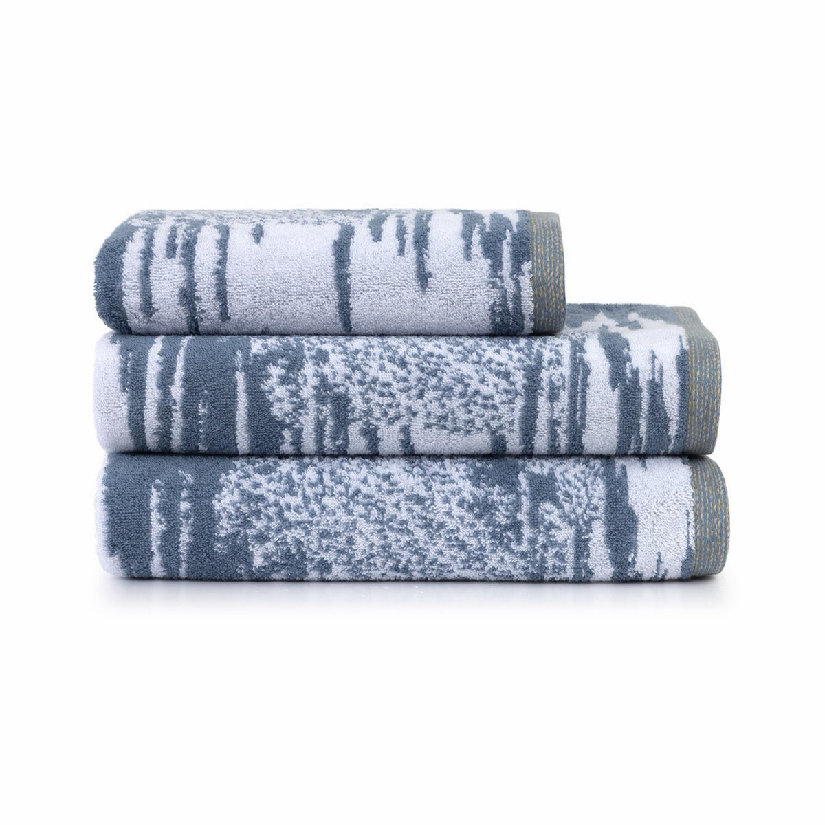 Stack of Three folded Yves Delorme Lande Bath Towels