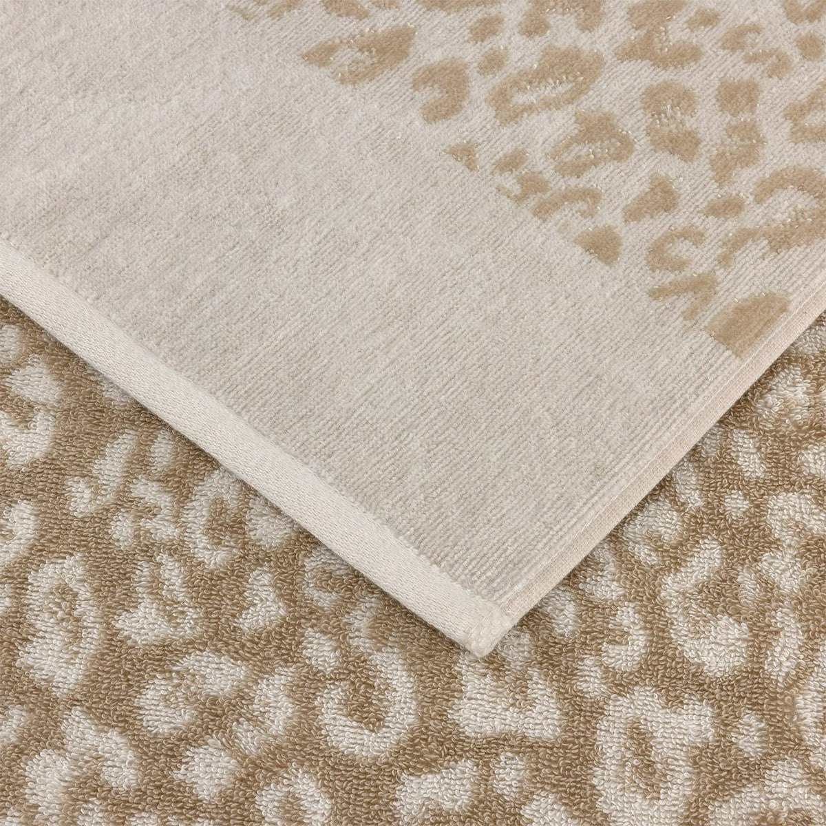 Fabric Closeup of Yves Delorme Leopard Bath Collection