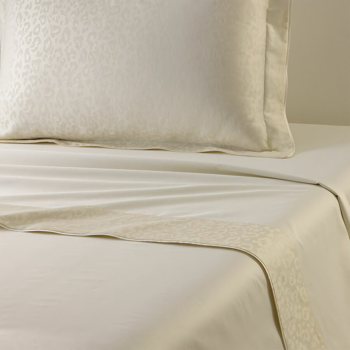 Flat Sheet of Yves Delorme Leopard Bedding