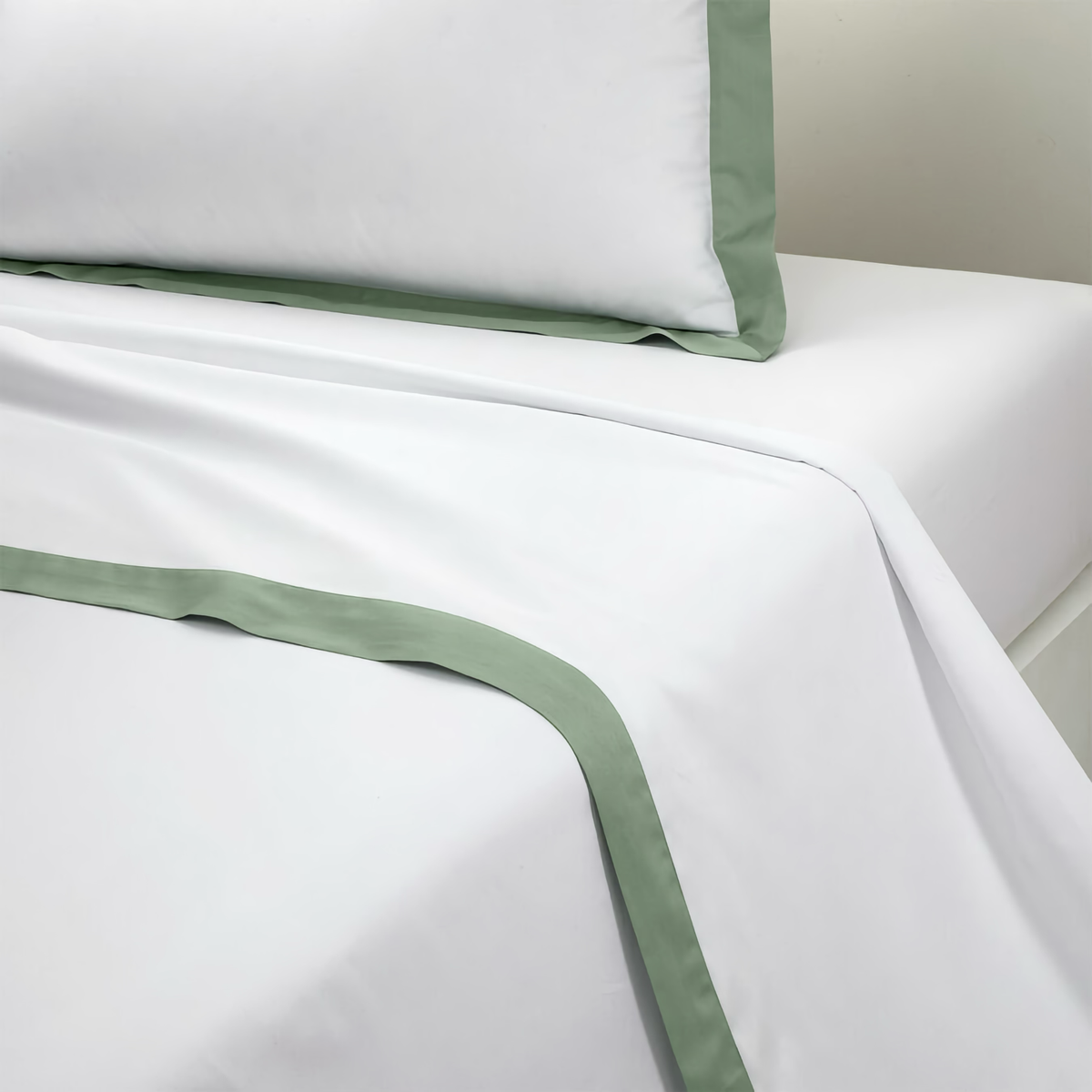Flat Sheet of Yves Delorme Linea Bedding in Veronese