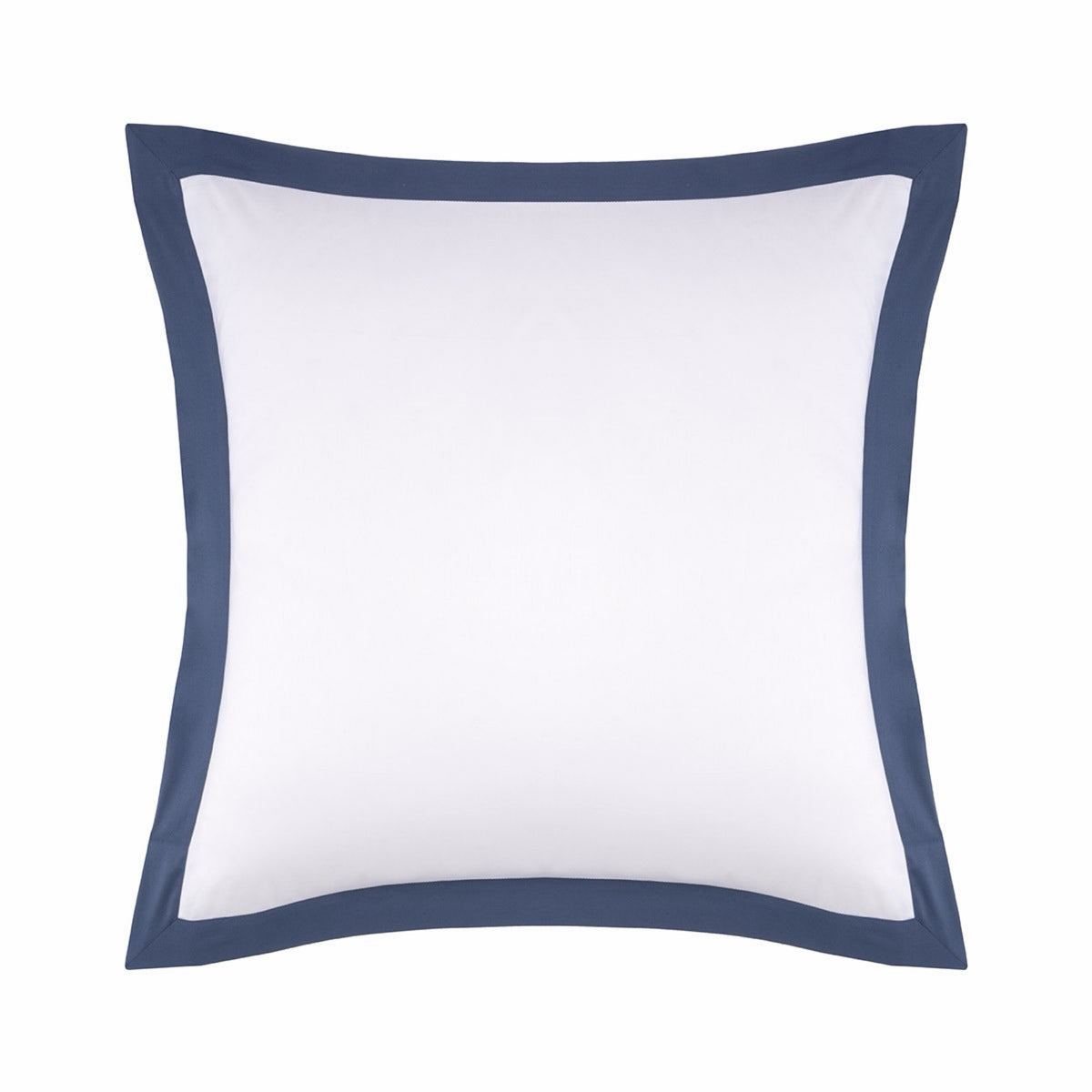 Yves Delorme Linéa Euro Sham with a Outremer border, crafted from organic long-staple cotton