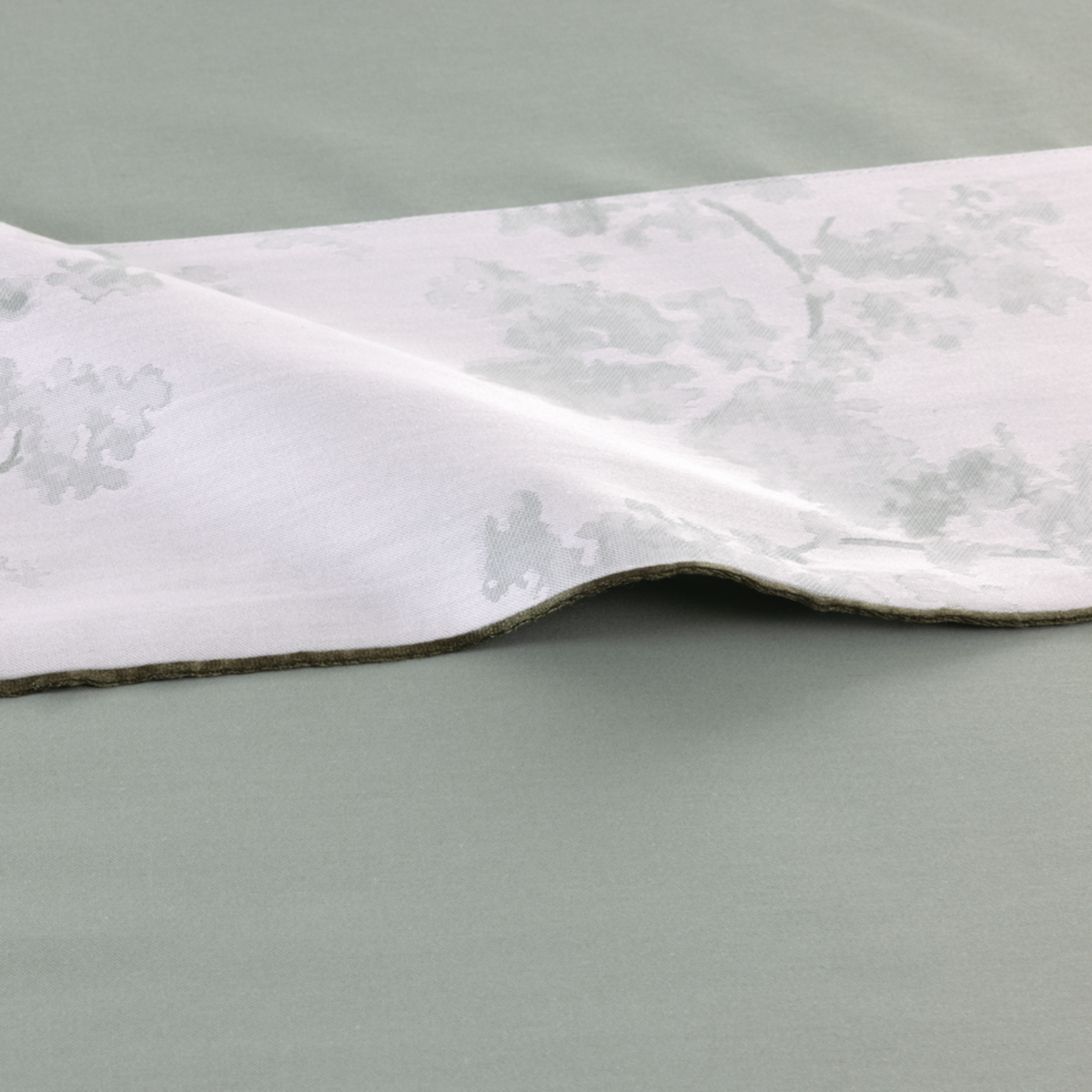 Closeup of Yves Delorme Muses Bedding Design