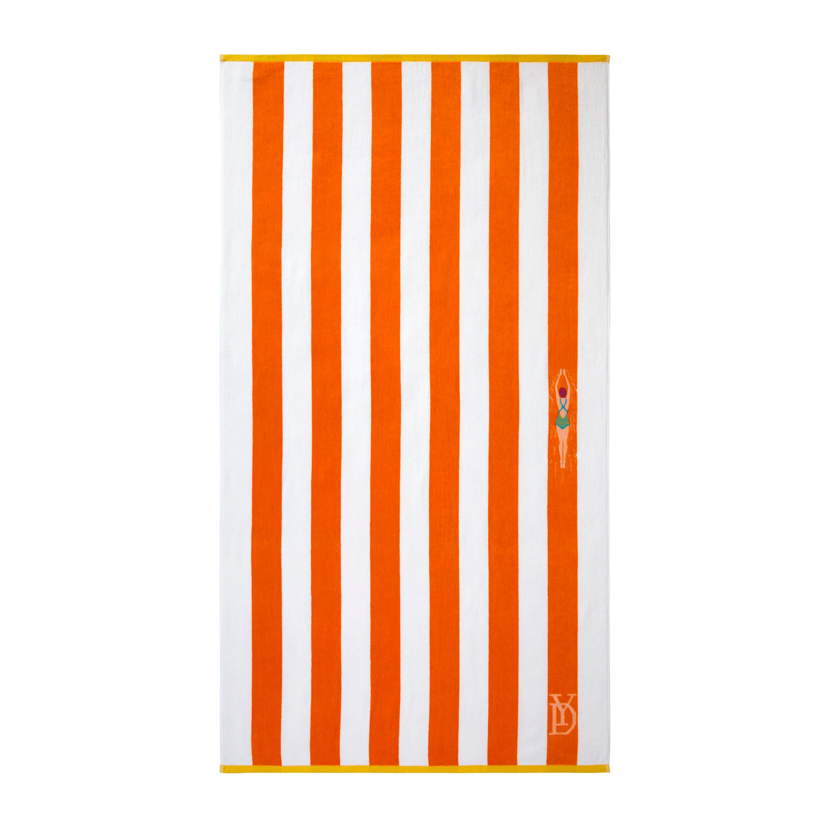 Front View of Yves Delorme Nageuse Beach Towel