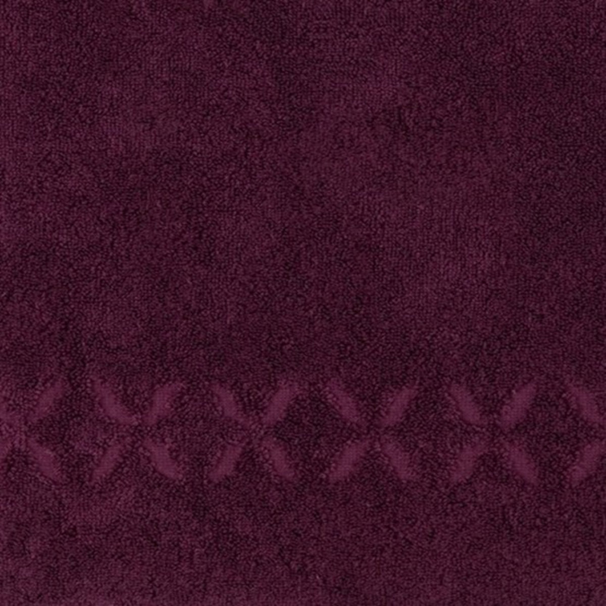 Swatch Sample of Yves Delorme Nature Bath Towels and Mats in Prune Color