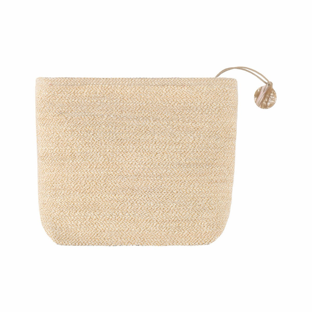 Back side of Creme Yves Delorme Octavio Tote Bag