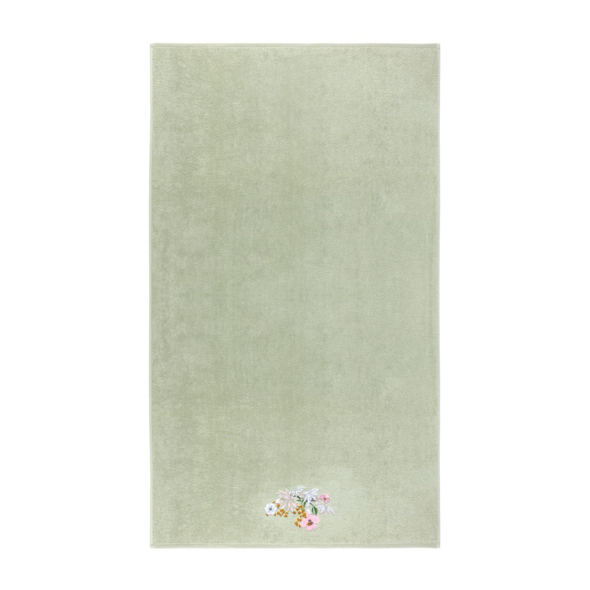 Bath Sheet from the Orchidée Bath Collection, made of organically grown cotton with a small floral design
