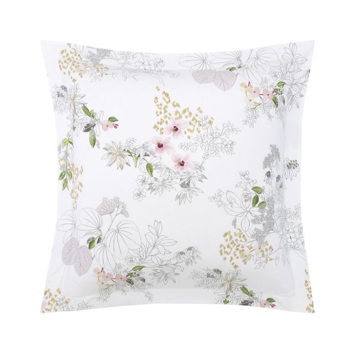 Euro Sham from the Yves Delorme Orchidée Bed Collection