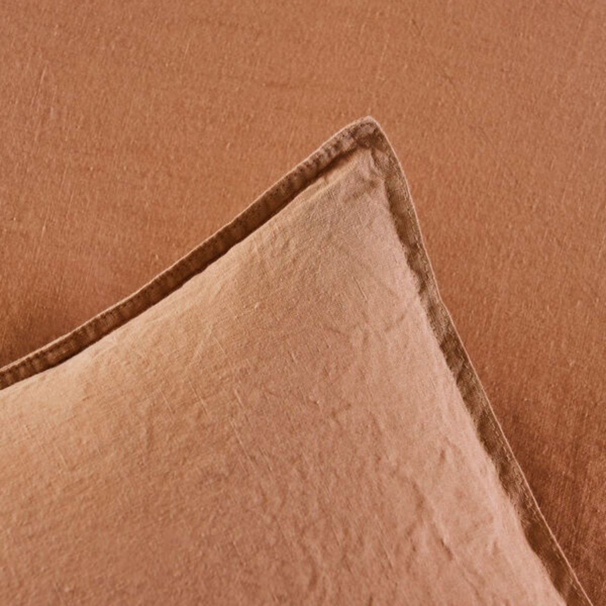 Corner Detail of Sienna Yves Delorme Originel Bedding