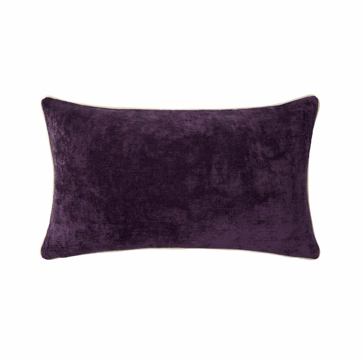 Size 13x22 of Yves Delorme Orpheo Decorative Pillow in Prune color