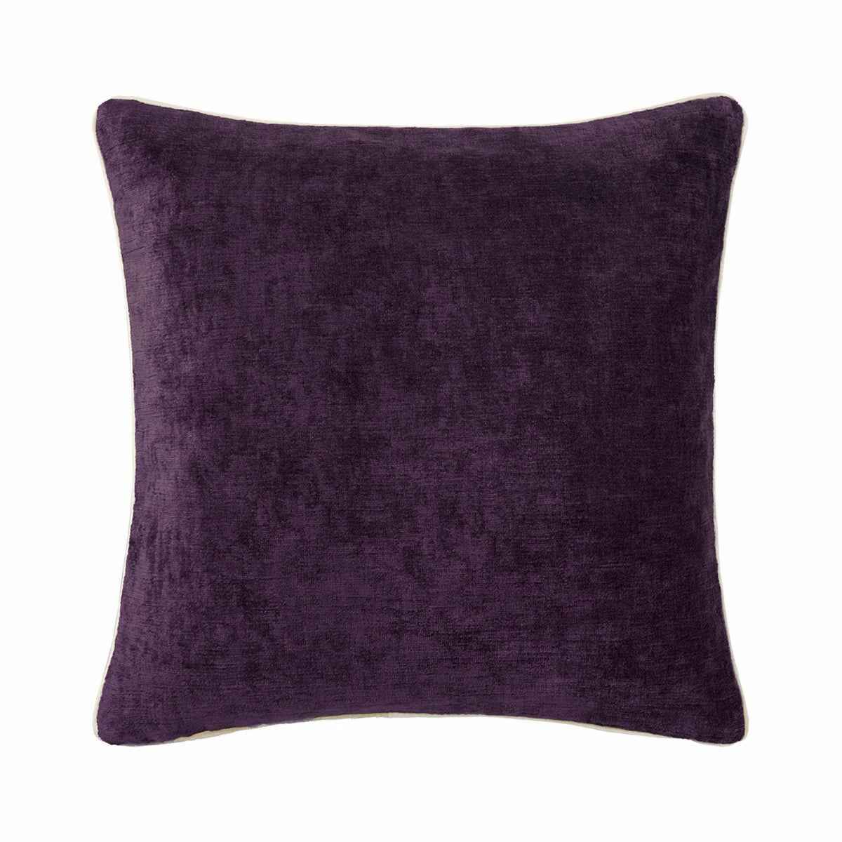 Size 18x18 of Yves Delorme Orpheo Decorative Pillow in Prune color