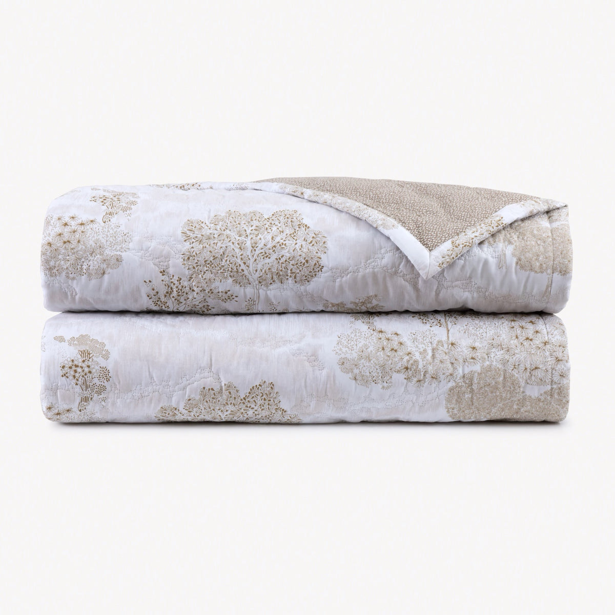 Folded Quilted Coverlet of Yves Delorme Paysages Bedding
