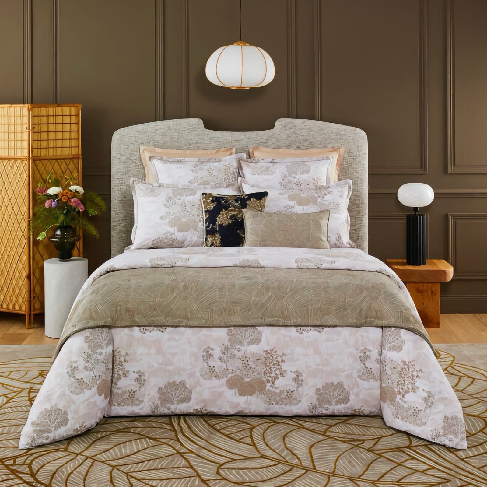 Bed in Yves Delorme Paysages Bedding