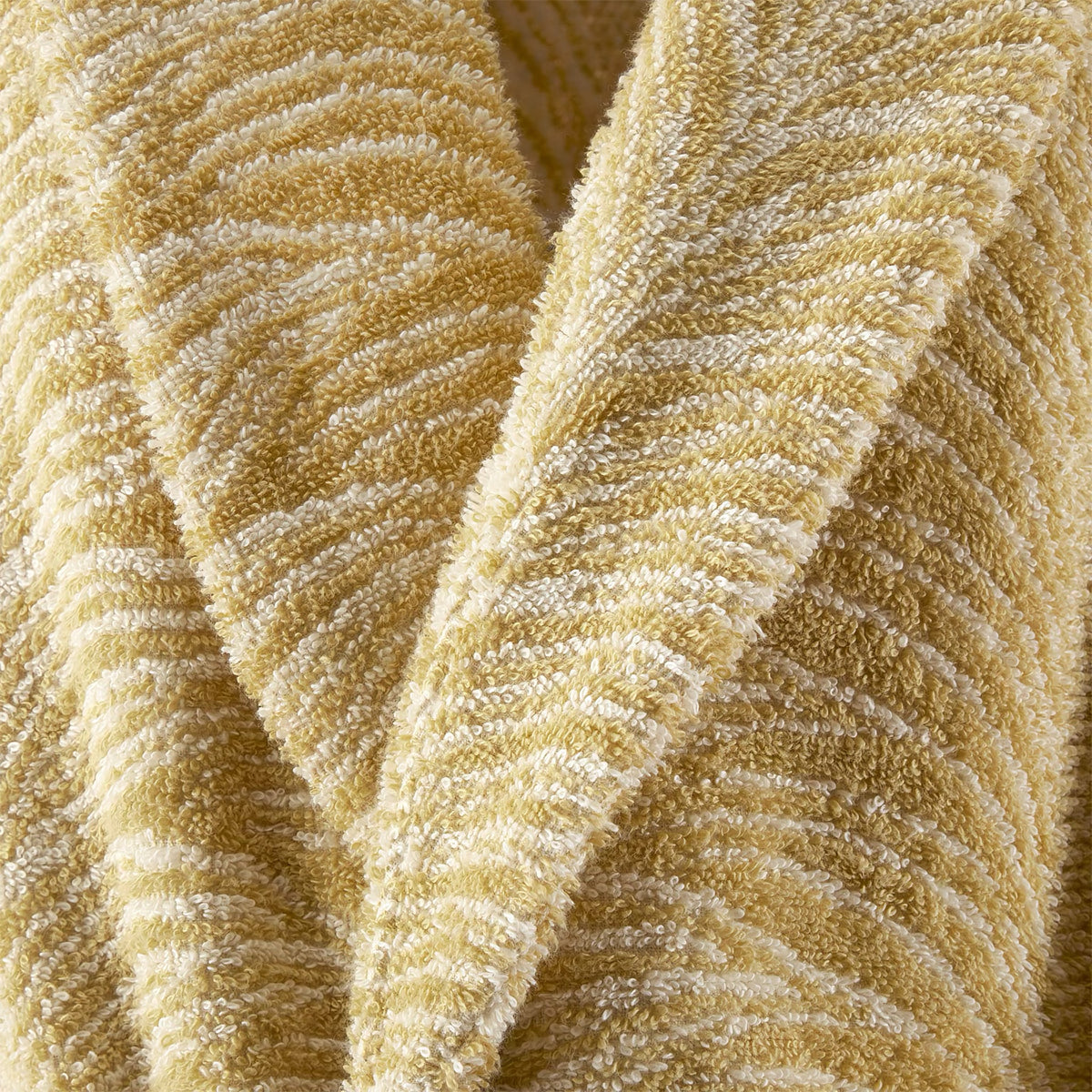 Closeup of Yves Delorme Pollen Bath Robe
