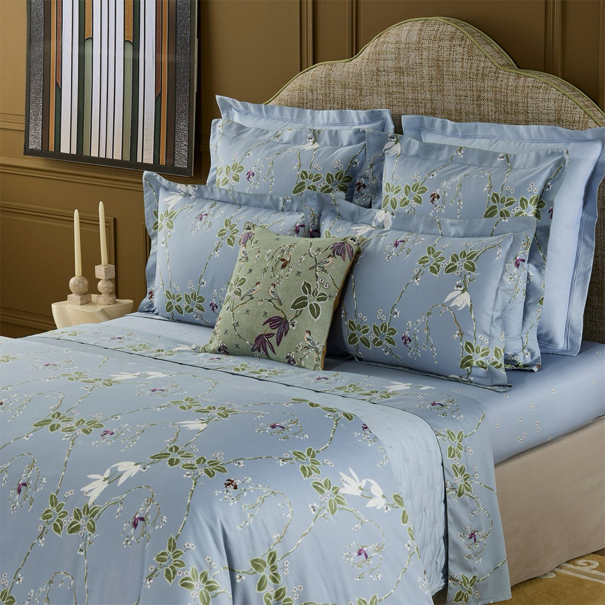 Corner View of Yves Delorme Rameau Bedding Collection
