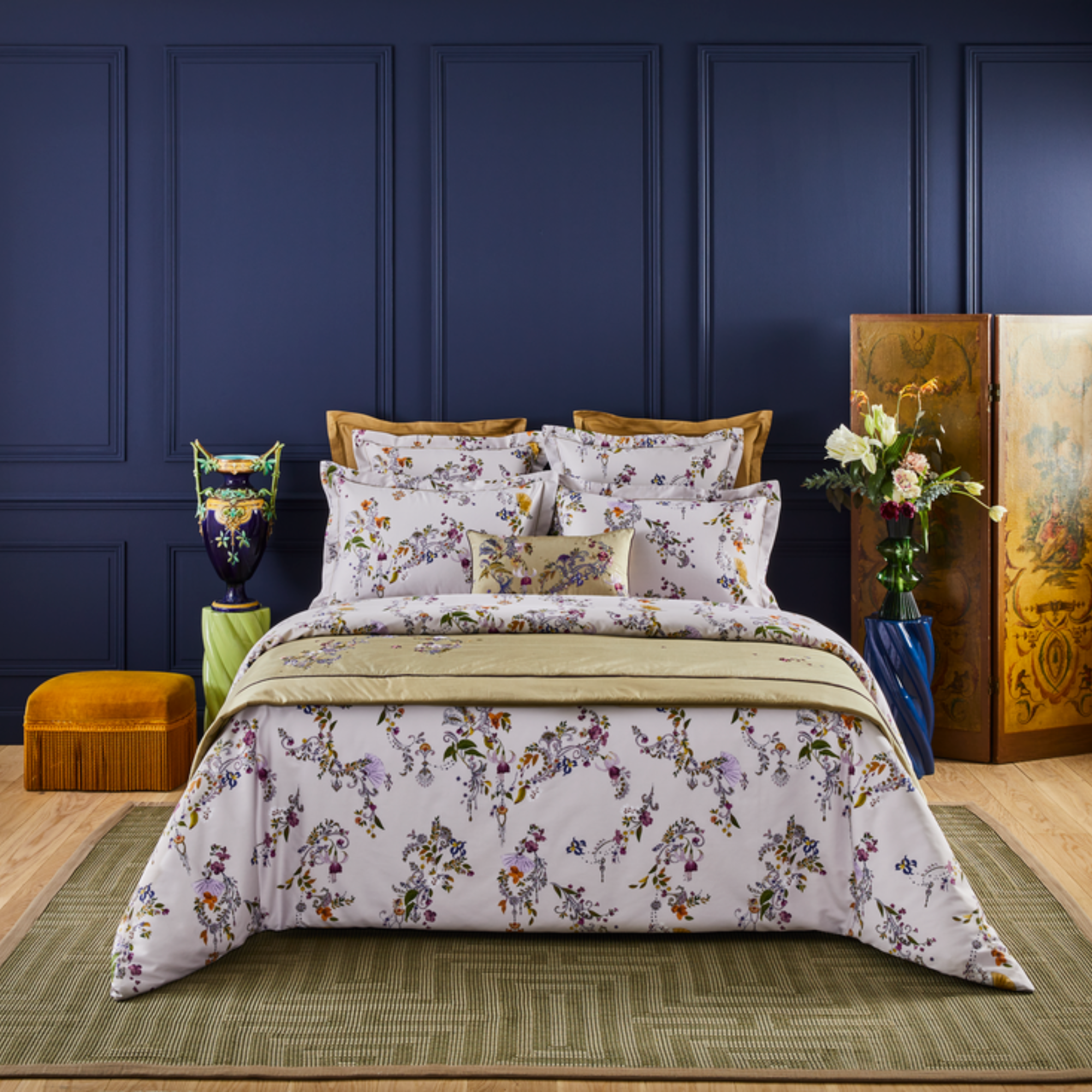 Full Bed Dressed in Yves Delorme Romances Bedding