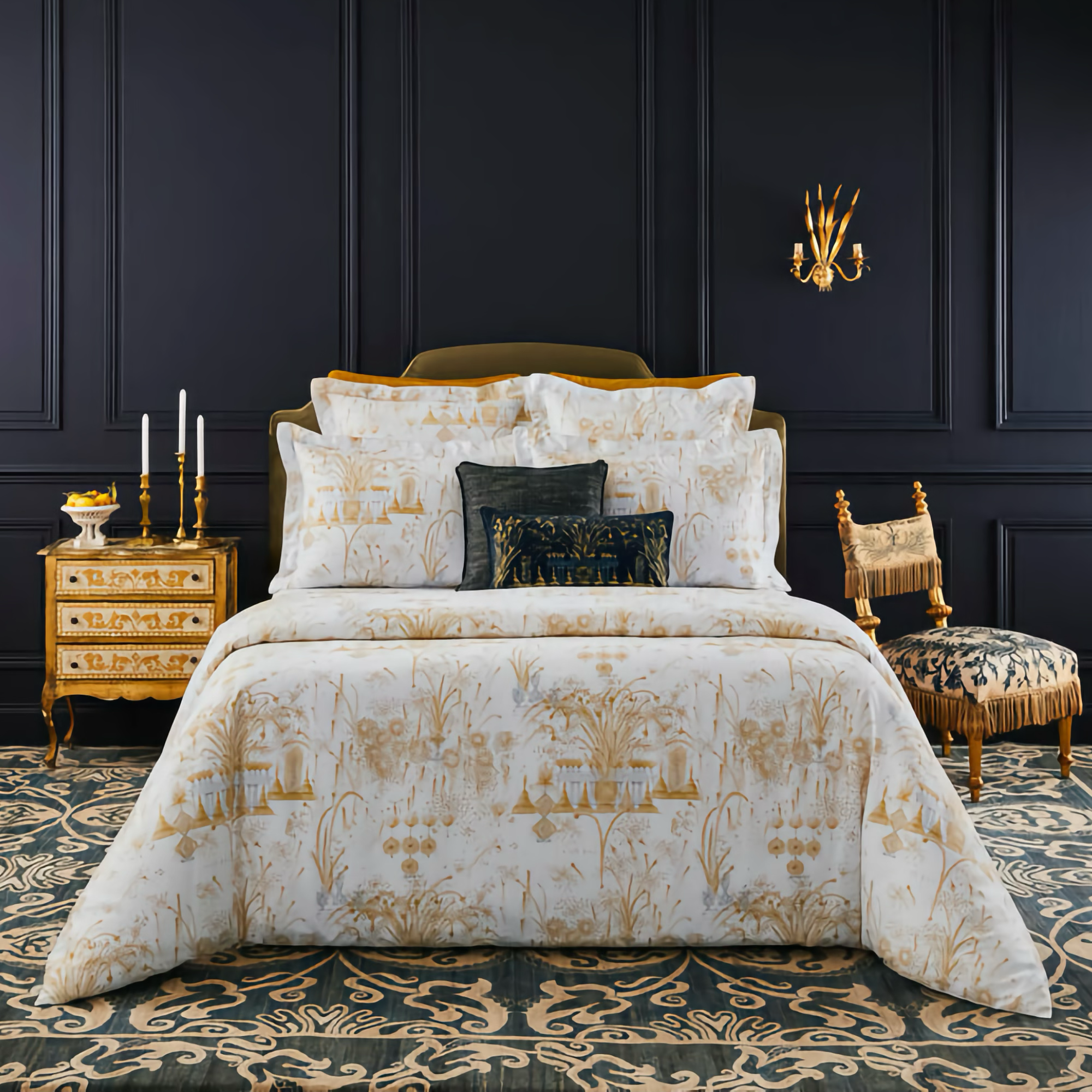 Full Bed in Yves Delorme Royal Bedding