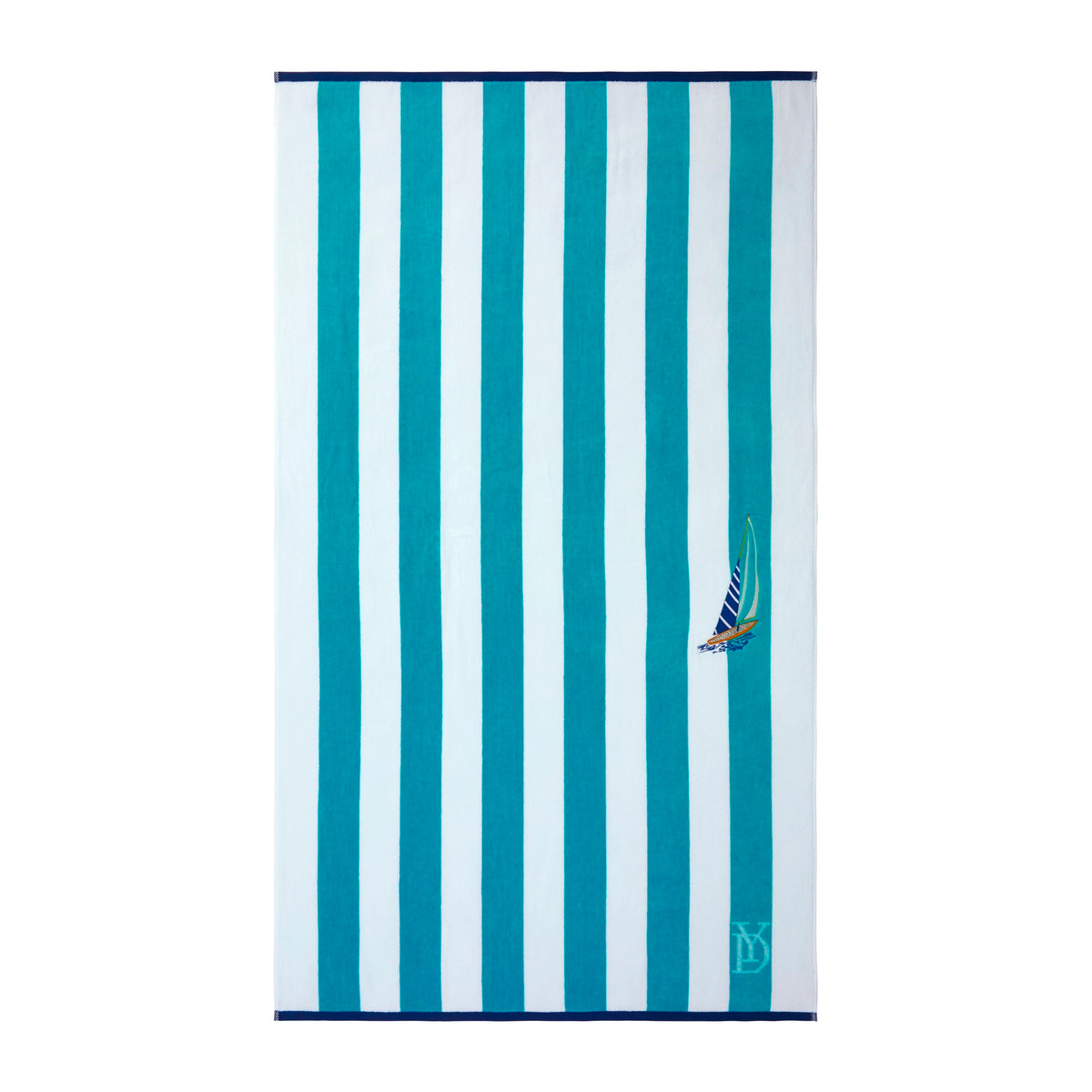 Front View of Yves Delorme Sailing Beach Towel