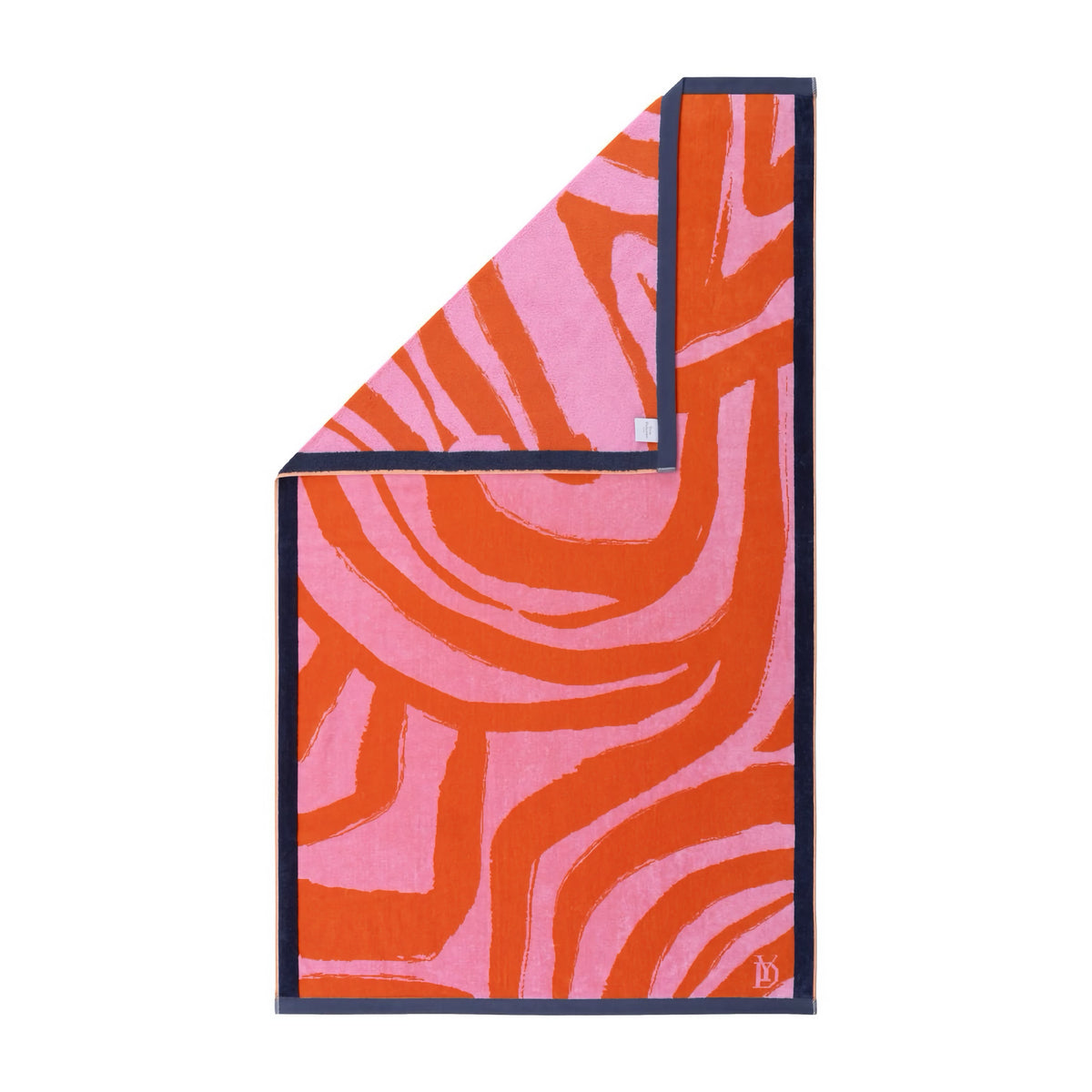 Pivoine Yves Delorme Solaire Beach Towel with one corner folded