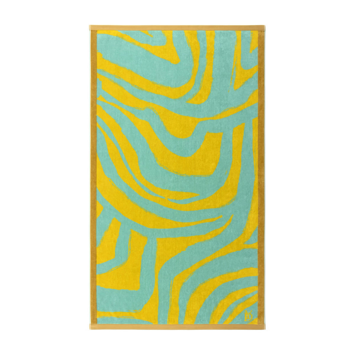 Lagon Yves Delorme Solaire Beach Towel laid flat against white background