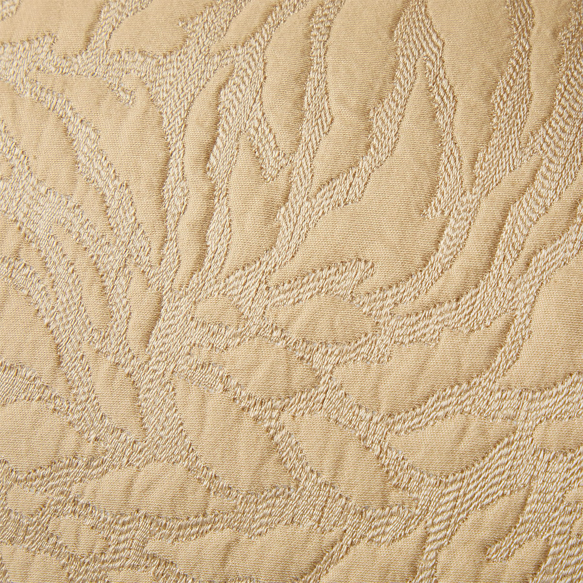 Fabric Closeup of Yves Delorme Souvenir Coverlet in Dune