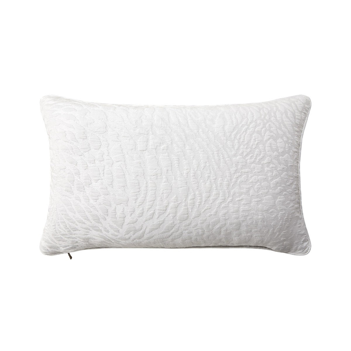 Back View of Yves Delorme Souvenir Decorative Pillow in Blanc Color