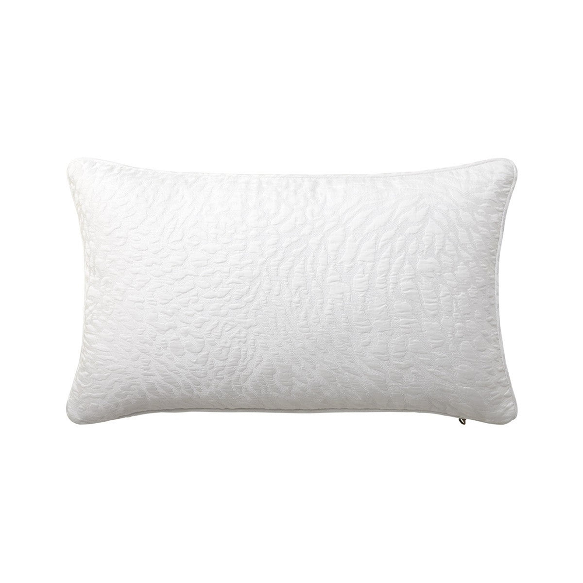 Front View of Yves Delorme Souvenir Decorative Pillow in Blanc Color