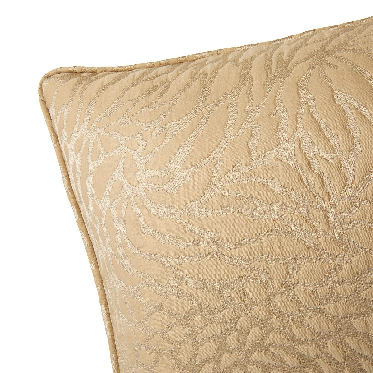Corner of Yves Delorme Souvenir Decorative Pillow in Dune
