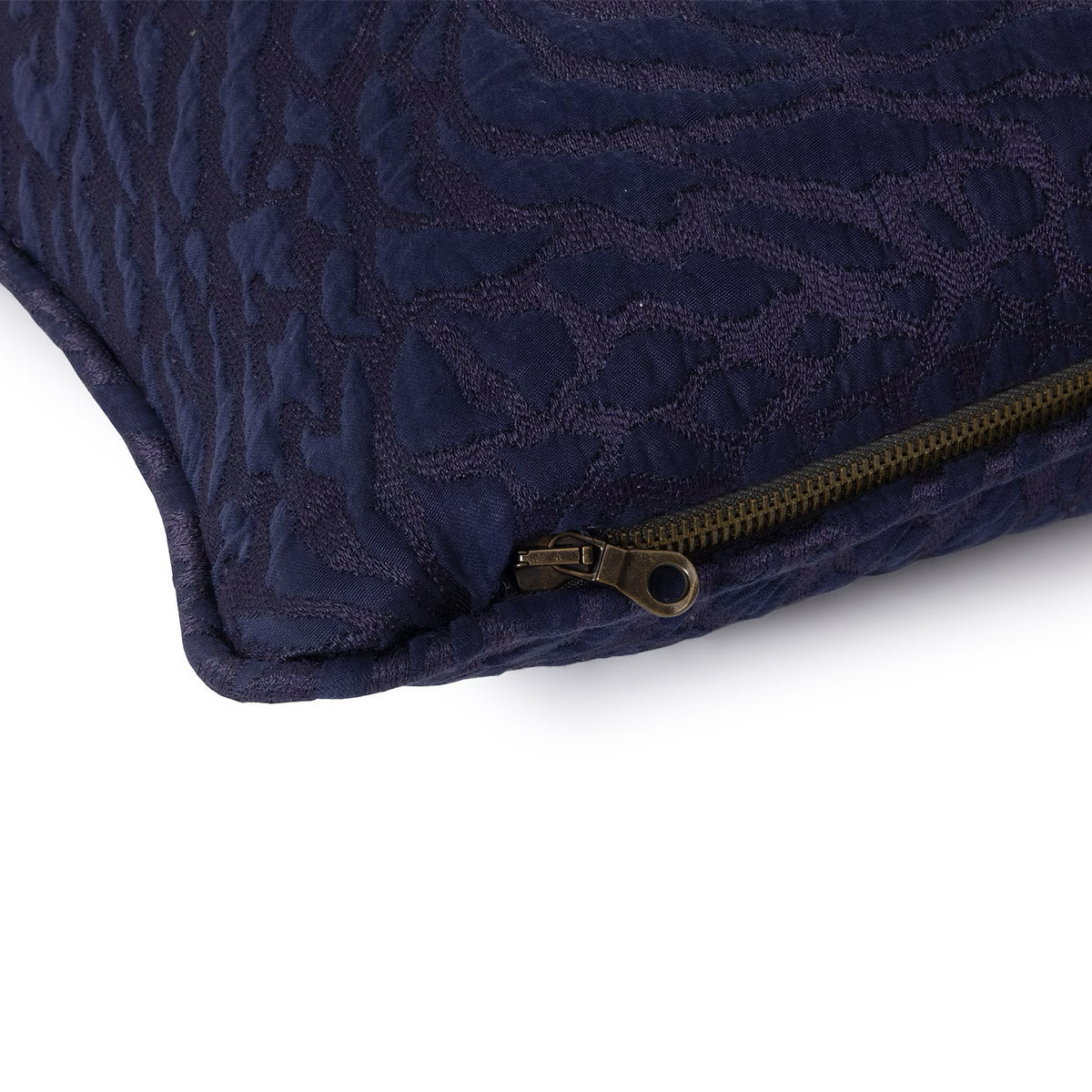 Closeup of Yves Delorme Souvenir Decorative Pillow in Encre