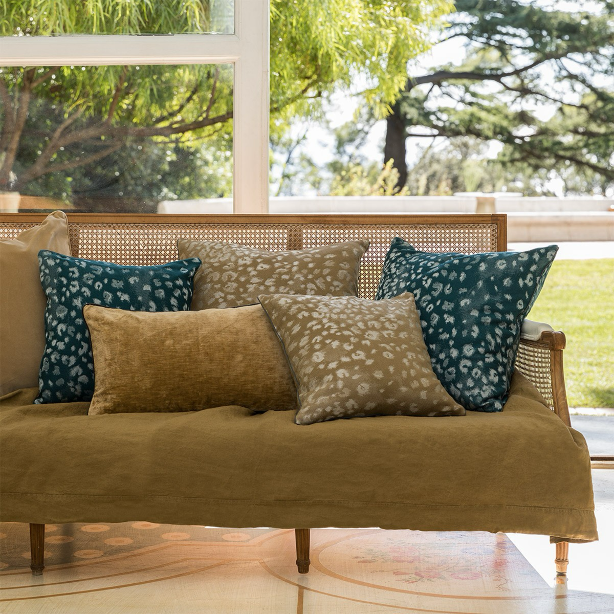Lifestyle Image of Yves Delorme Tioman Decorative Pillow
