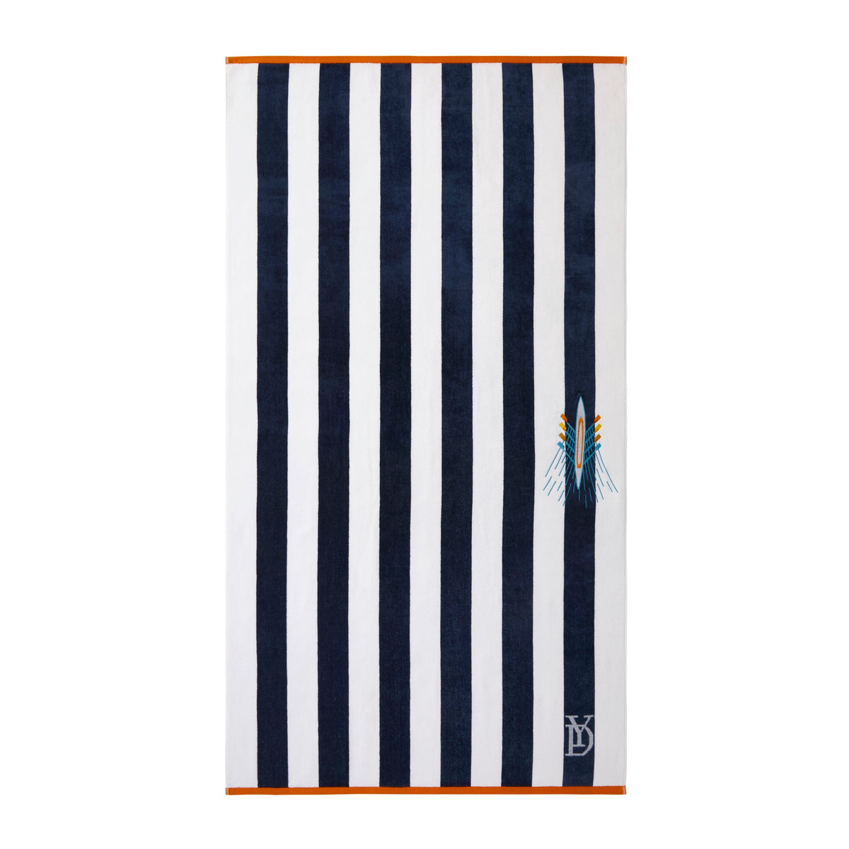 Front View of Yves Delorme Tribord Beach Towel