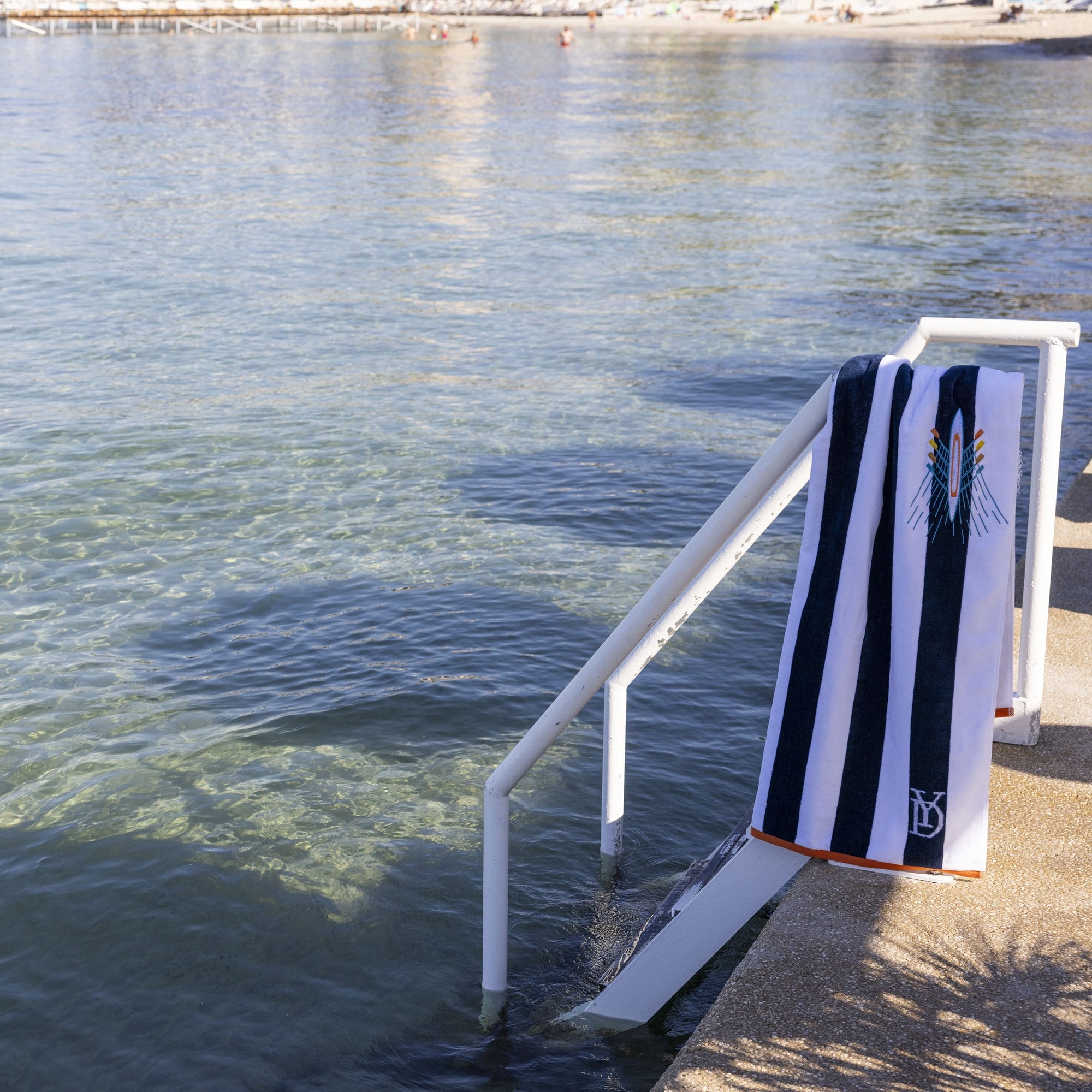 Lifestyle Shot of Yves Delorme Tribord Beach Towel