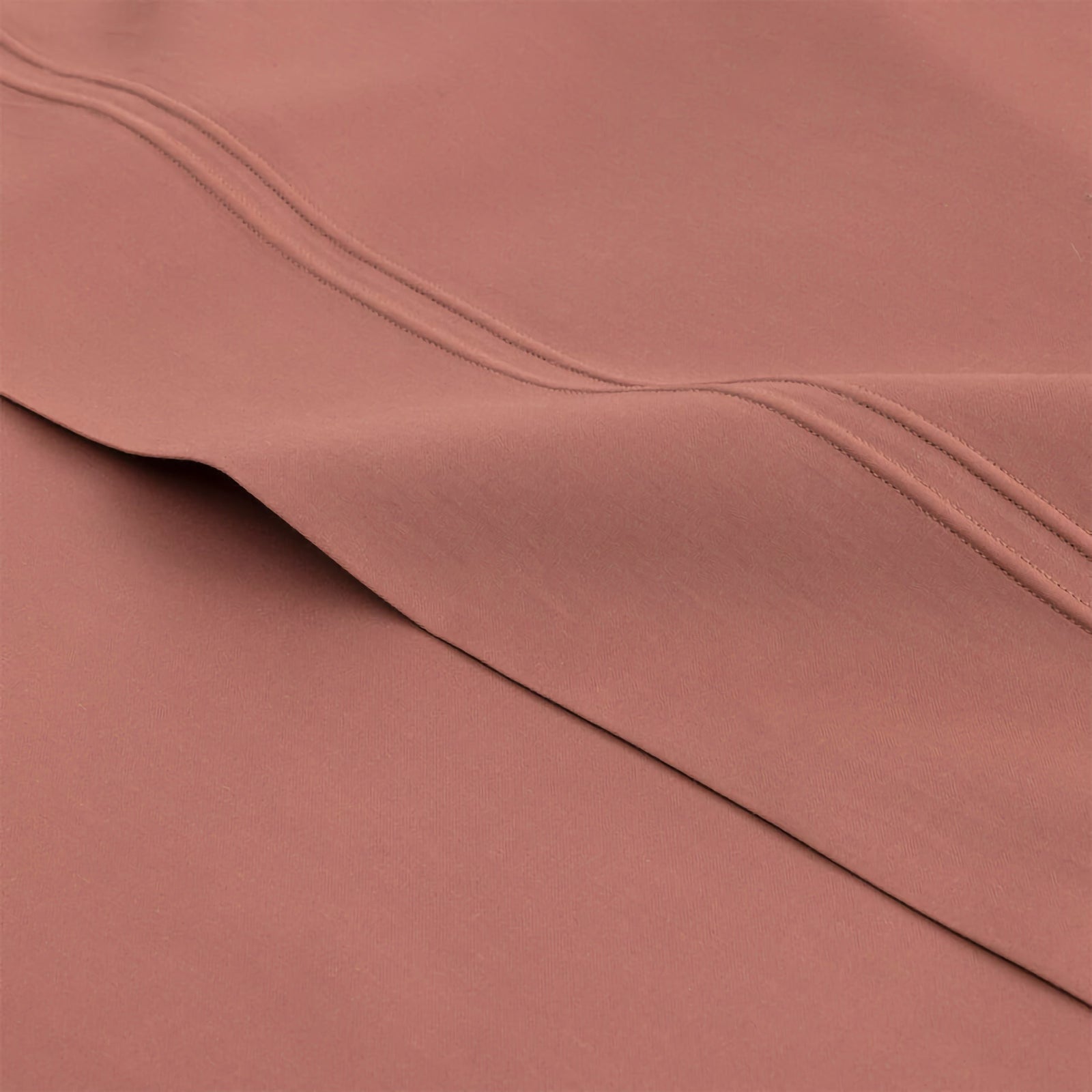 Sheet Set Stack of Yves Delorme Triomphe Bedding in Santal