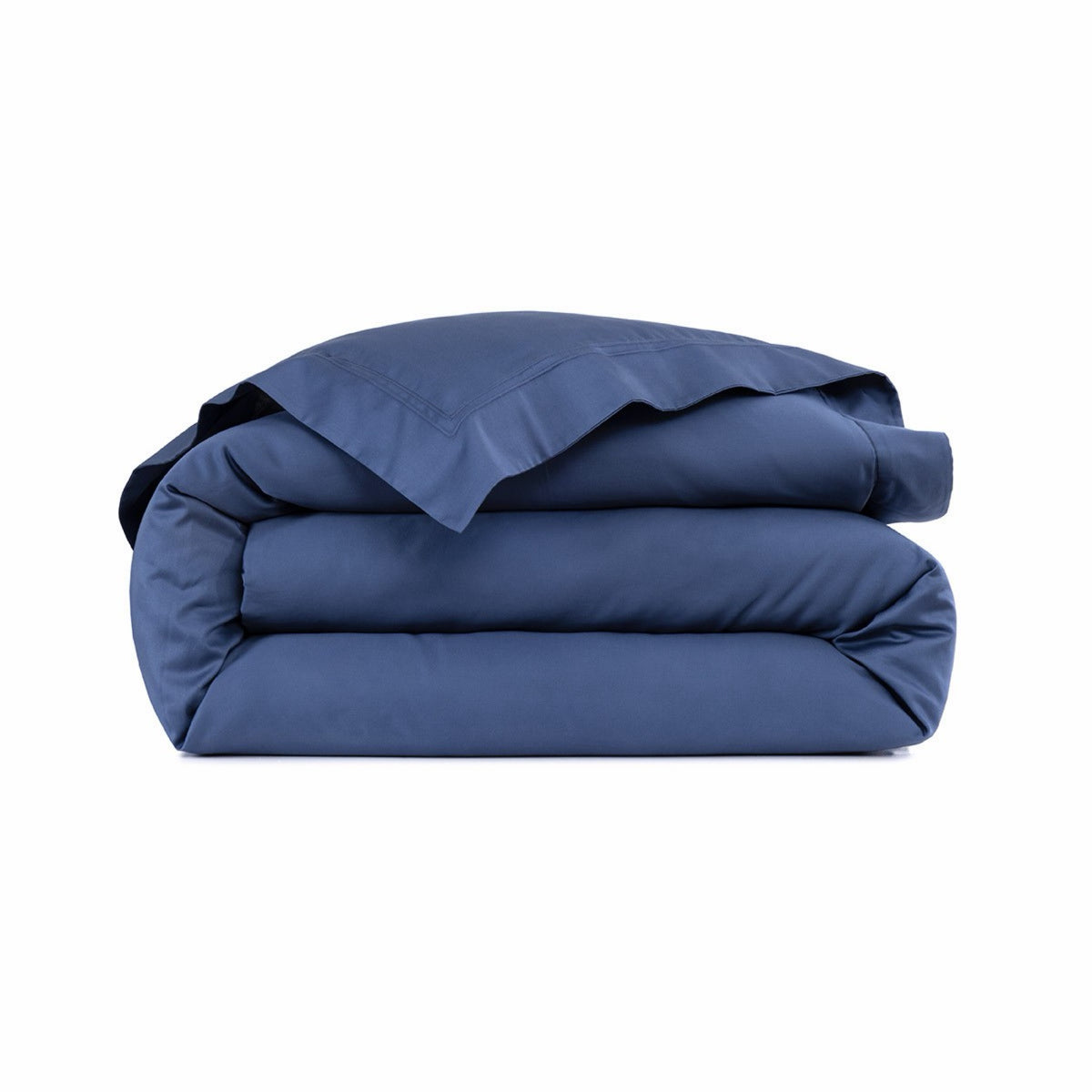 Folded Duvet Cover from Yves Delorme Triomphe Bedding in Outremer color