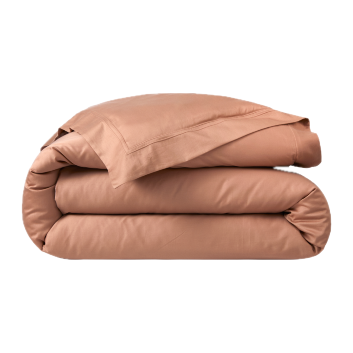 Folded Duvet Cover of Yves Delorme Triomphe Bedding in Sienna Color