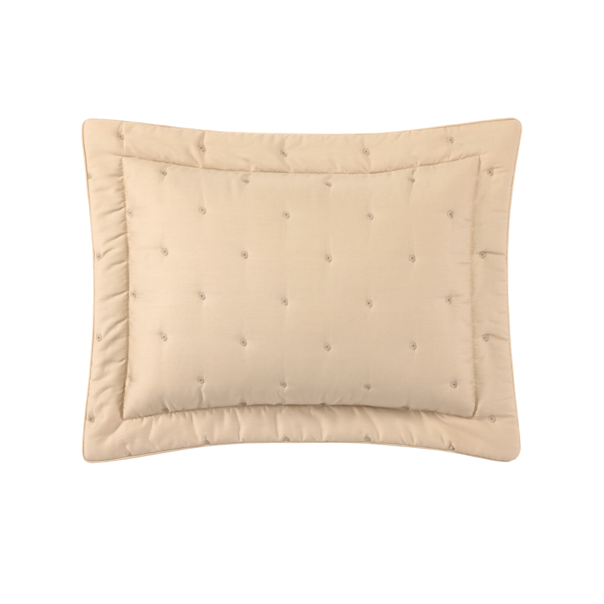 Quilted Boudoir Sham of Yves Delorme Triomphe Bedding in Dune