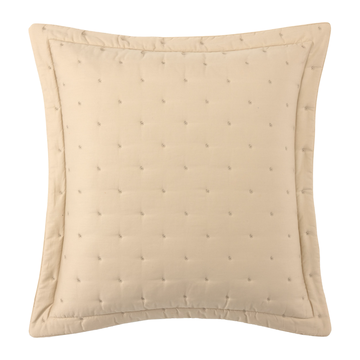 Quilted Euro Sham of Yves Delorme Triomphe Bedding in Dune