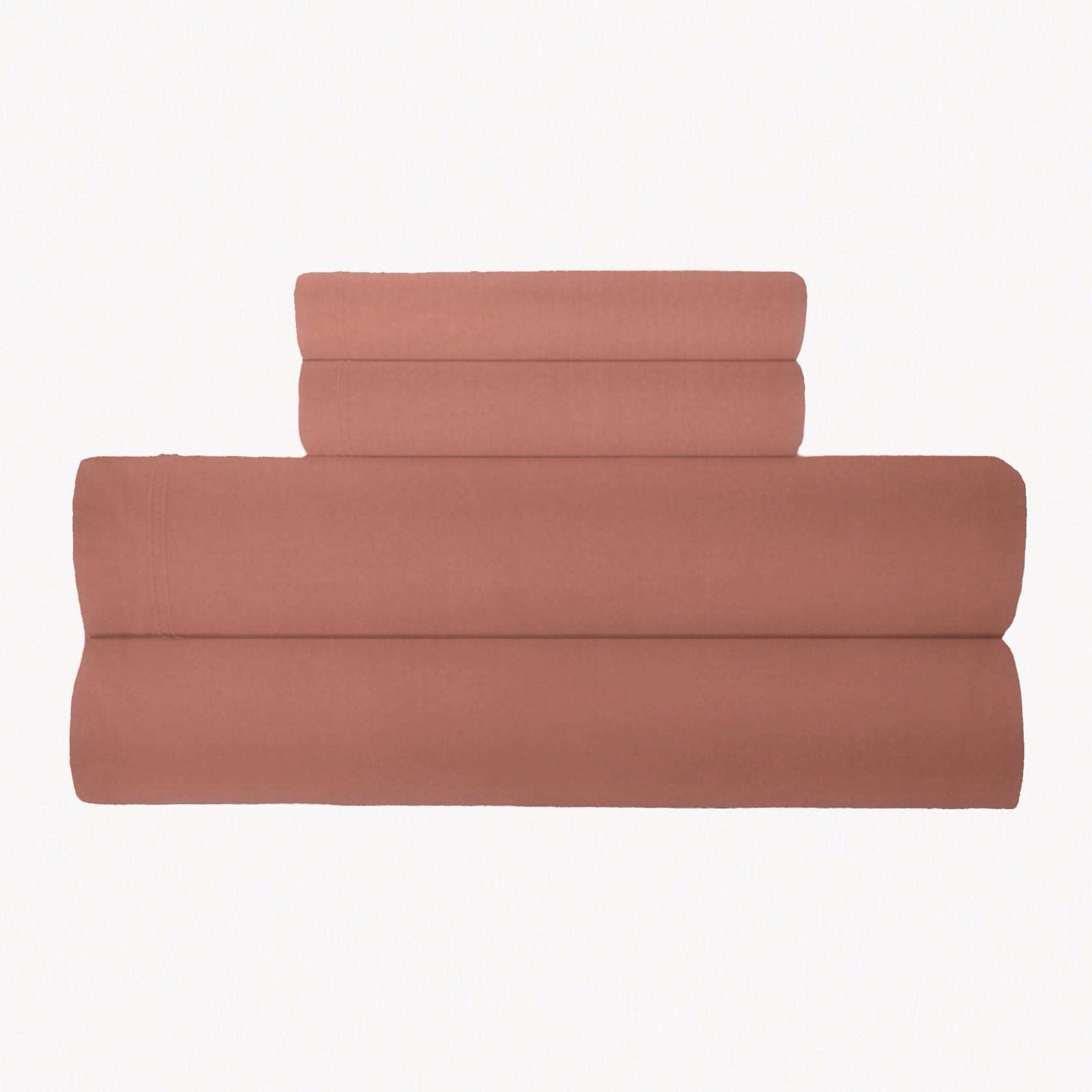 Sheet Set Stack of Yves Delorme Triomphe Bedding in Santal