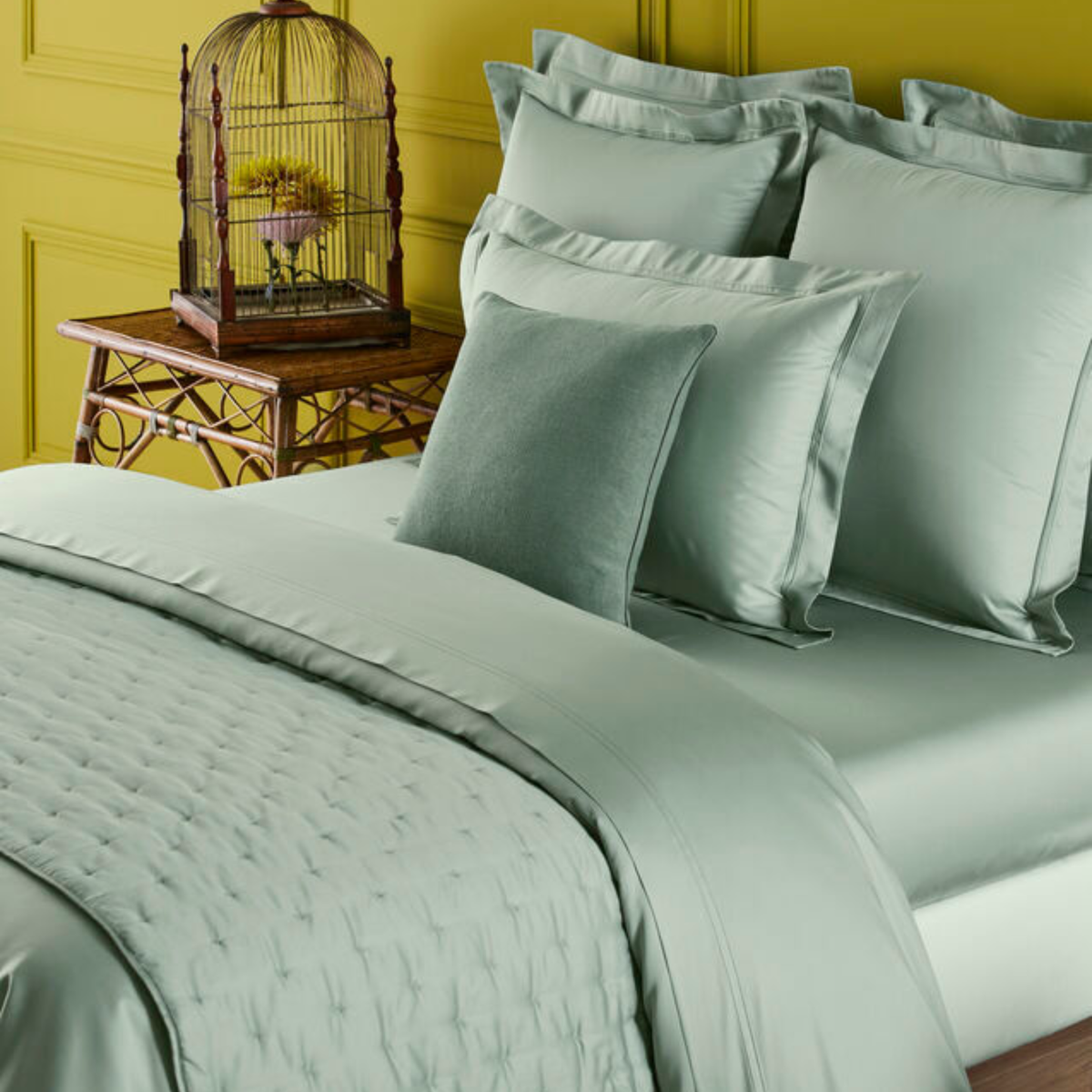 Shams Closeup of Veronese Color Yves Delorme Triomphe Bedding