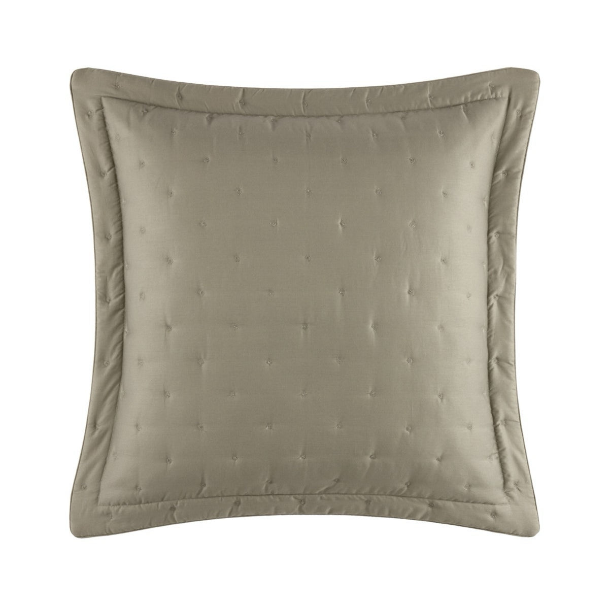 Euro Sham of Quilted Yves Delorme Triomphe Collection in Kaki