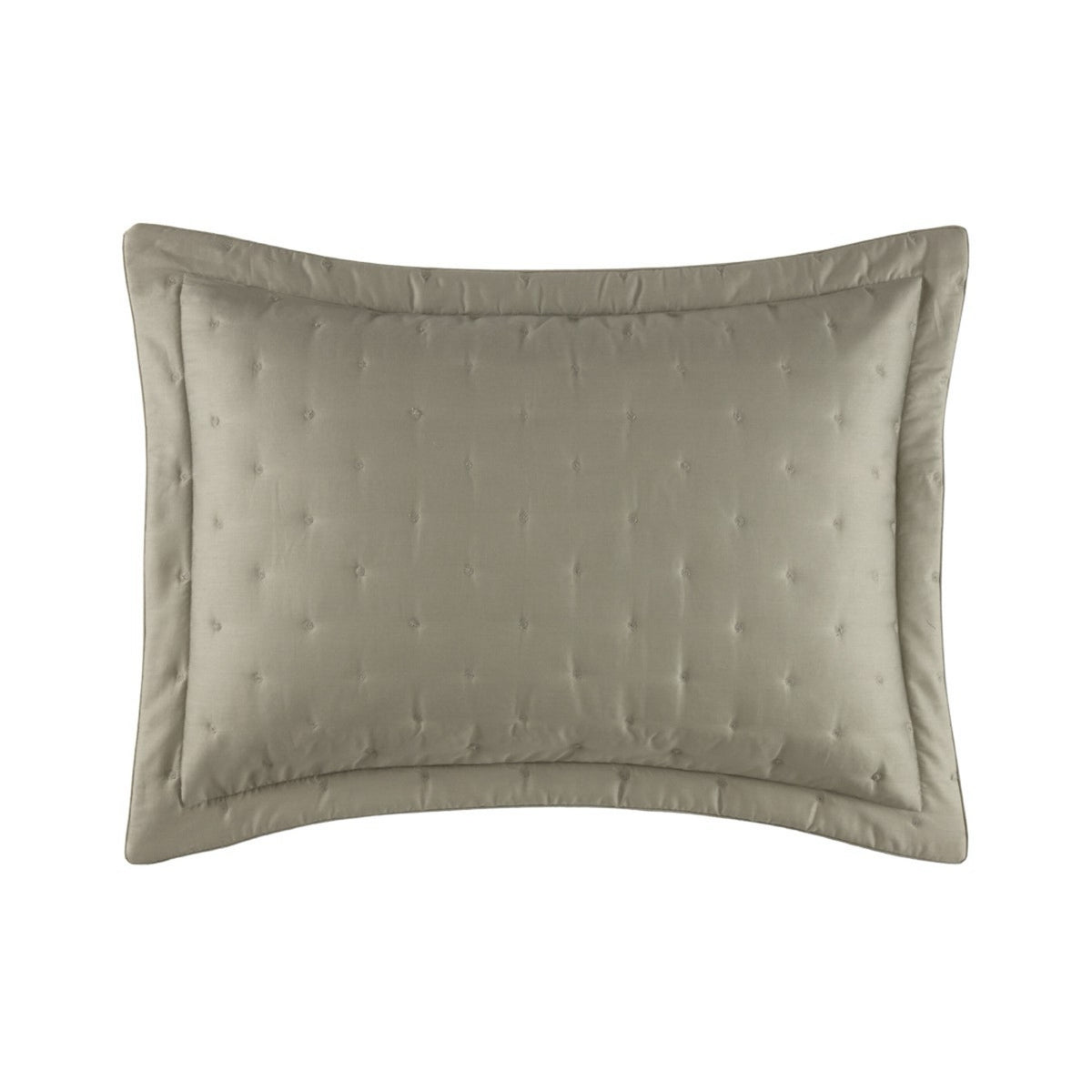 Sham Silo of Quilted Yves Delorme Triomphe Collection in Kaki