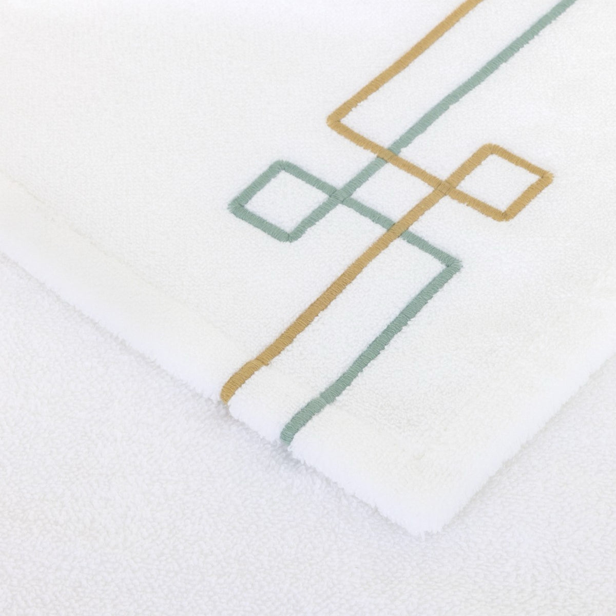 Yves Delorme Villa Bath Collection geometric line pattern