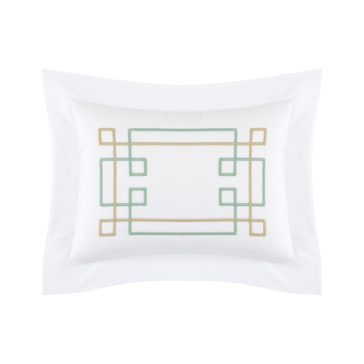 Boudoir Sham, crafted in organic cotton satin from the Yves Delorme Villa Bedding collection
