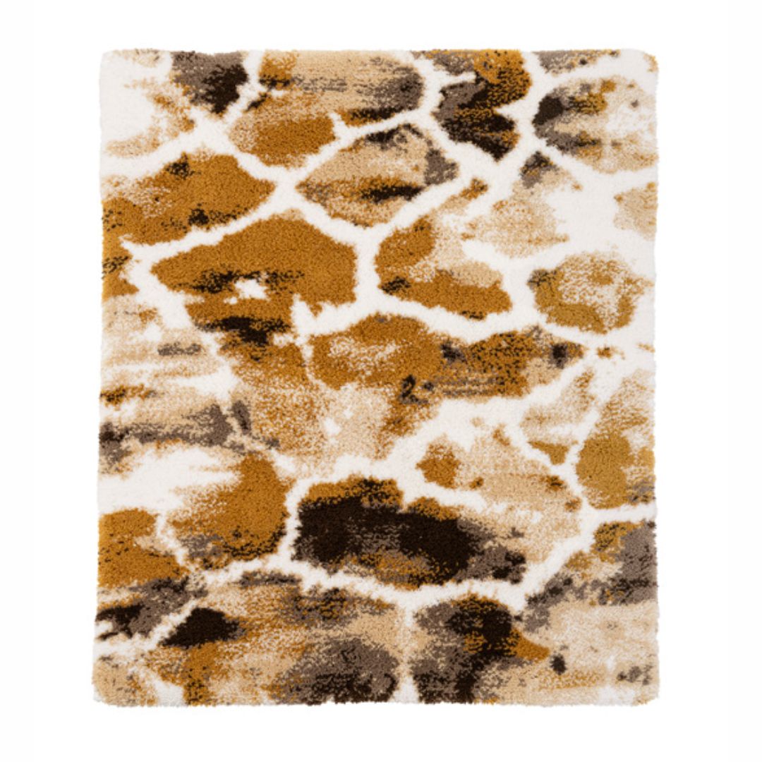 Rug with a giraffe pattern on a white background - small size of Gigi Rug