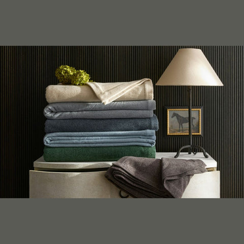 Matouk Cosmo Blanket - Hazy Blue featured image